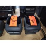 Lot - (2) Zebra ZP 450 ctp Thermal Printers;