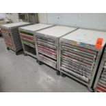 Lot - (4) GSF Portable Aluminum Screen Carts & Contents; Fits 23 in. x 31 in. Frames, Includes (
