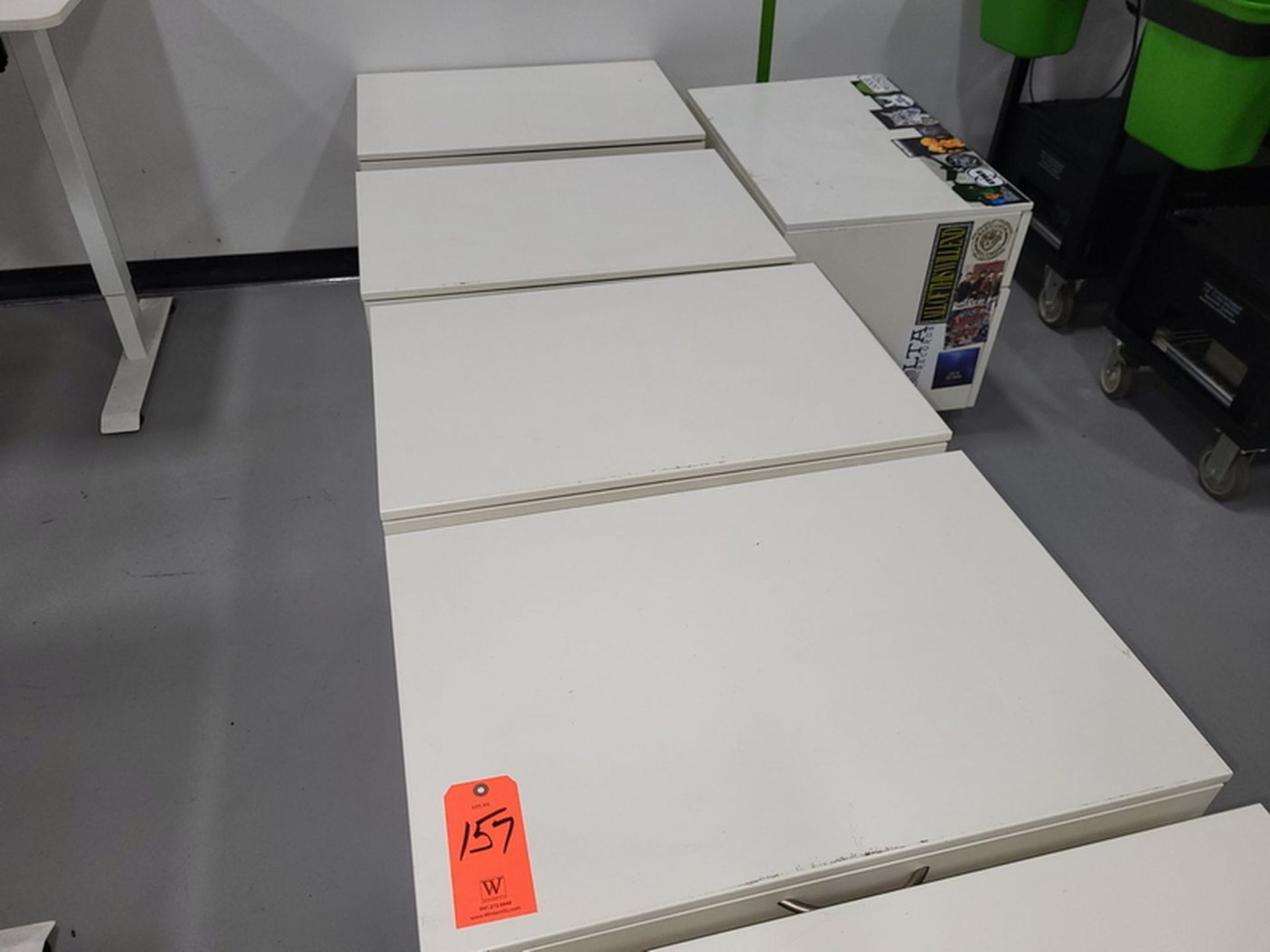 Lot - (5) Rolling 2-Drawer Cabinets; 30 in. x 20 in. x 22.5 in. high