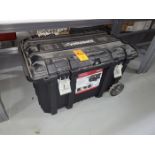 Lot - (3) Assorted Husky Heavy Duty Poly Rolling Cases;