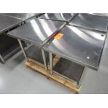 Lot - (2) Stainless Steel Tables; 24 in. w x 24 in. d x 24 in. high