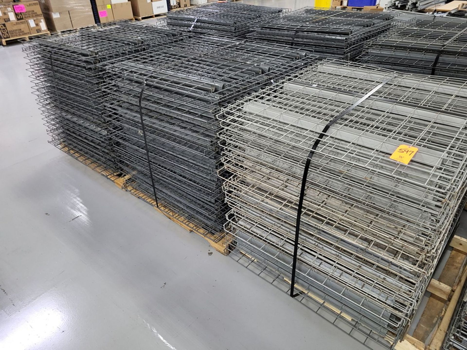 Lot - Steel Wire Pallet Rack Decking; (38) approx. per Pallet, on (3) Pallets