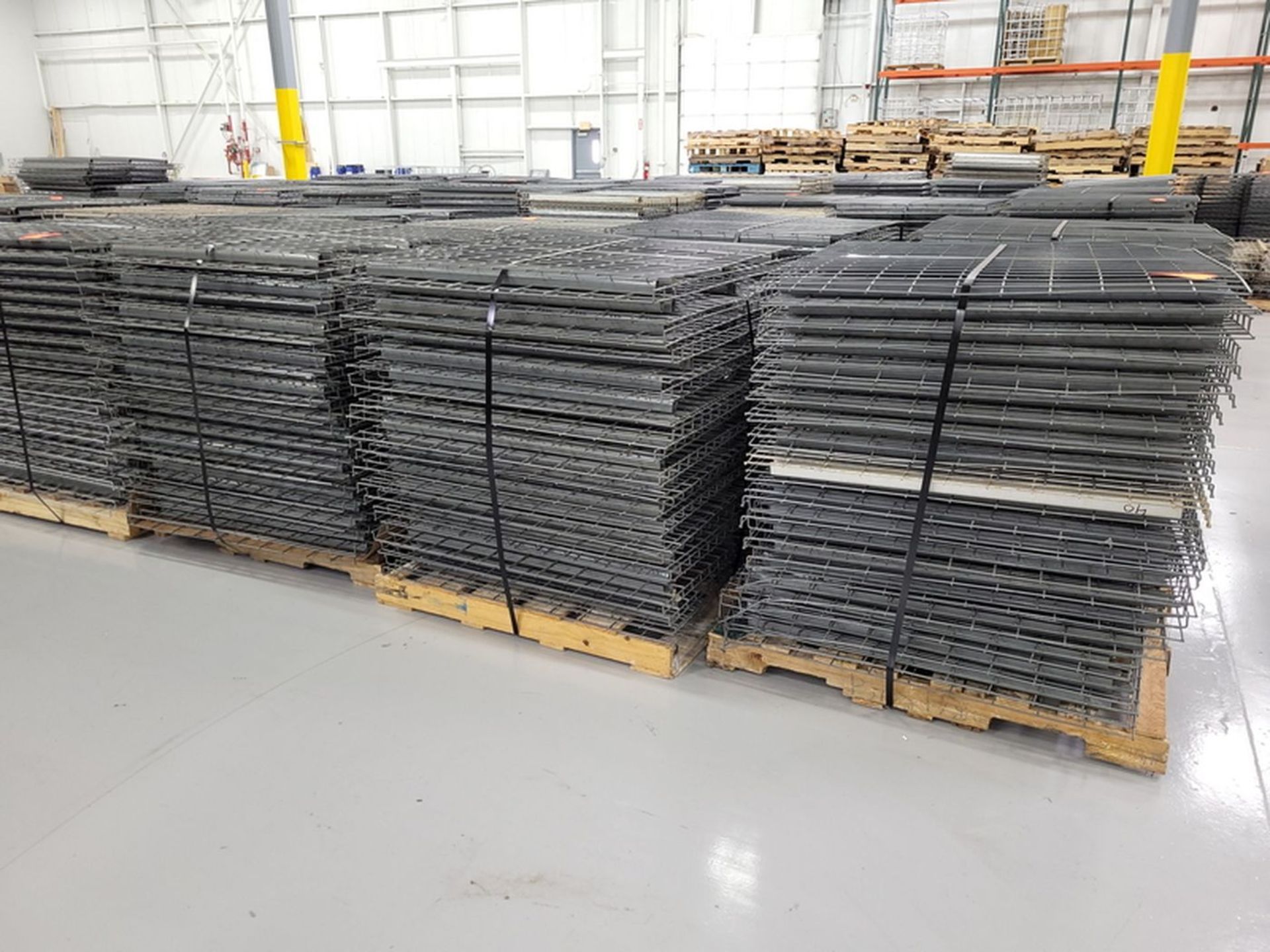 Lot - Steel Wire Pallet Rack Decking; (38) approx. per Pallet, on (3) Pallets