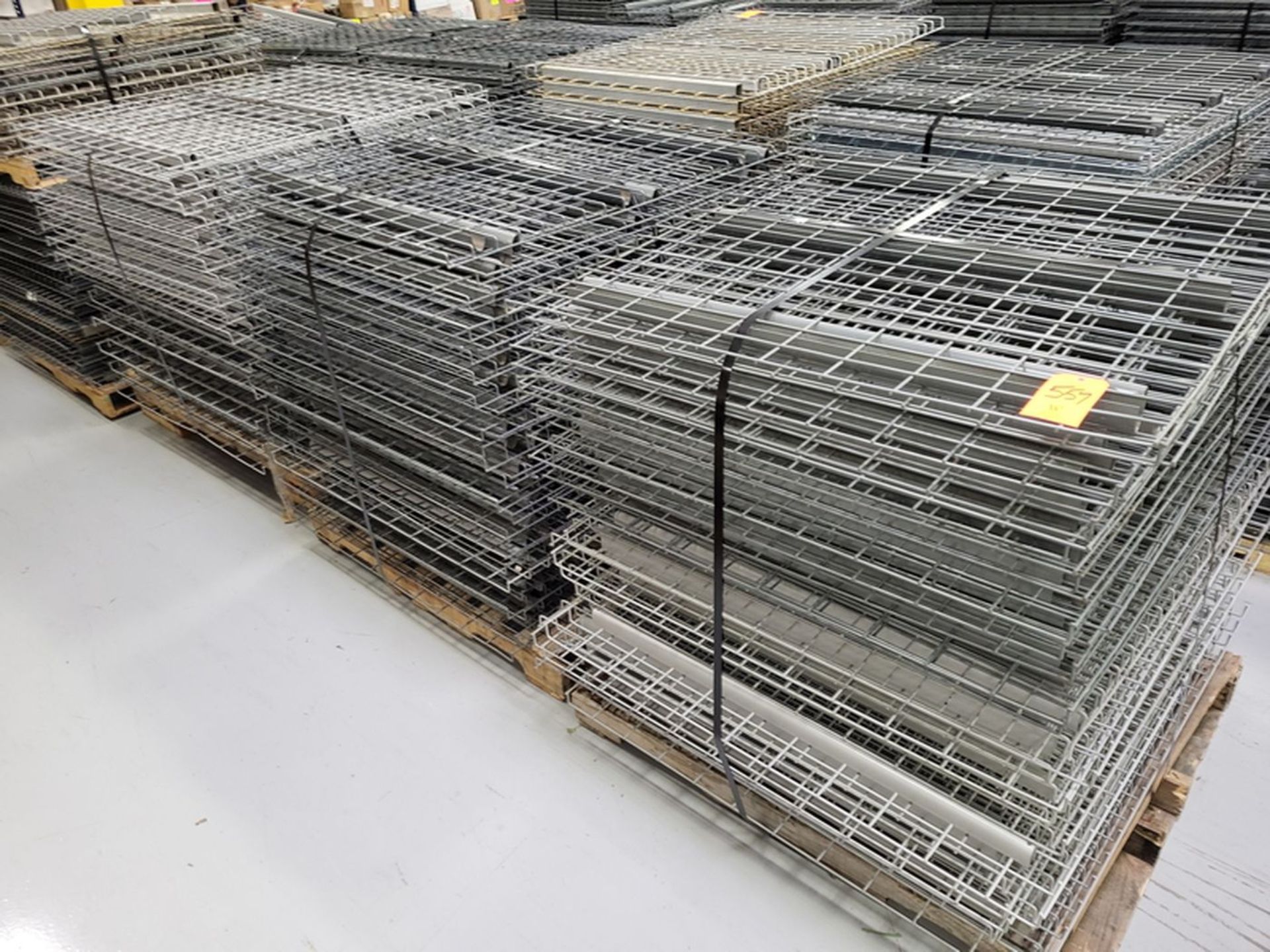 Lot - Steel Wire Pallet Rack Decking; (38) approx. per Pallet, on (3) Pallets