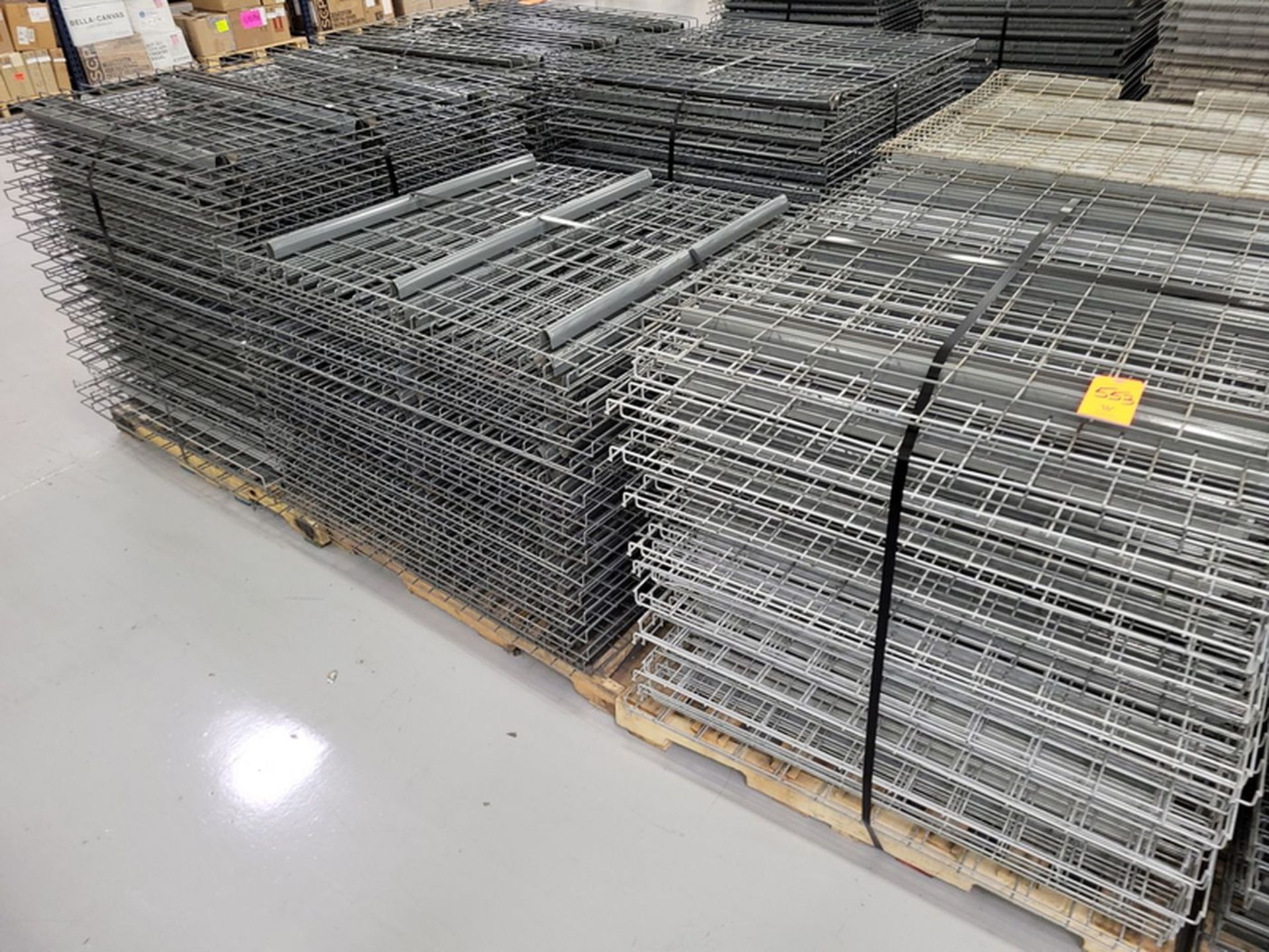 Lot - Steel Wire Pallet Rack Decking; (38) approx. per Pallet, on (3) Pallets