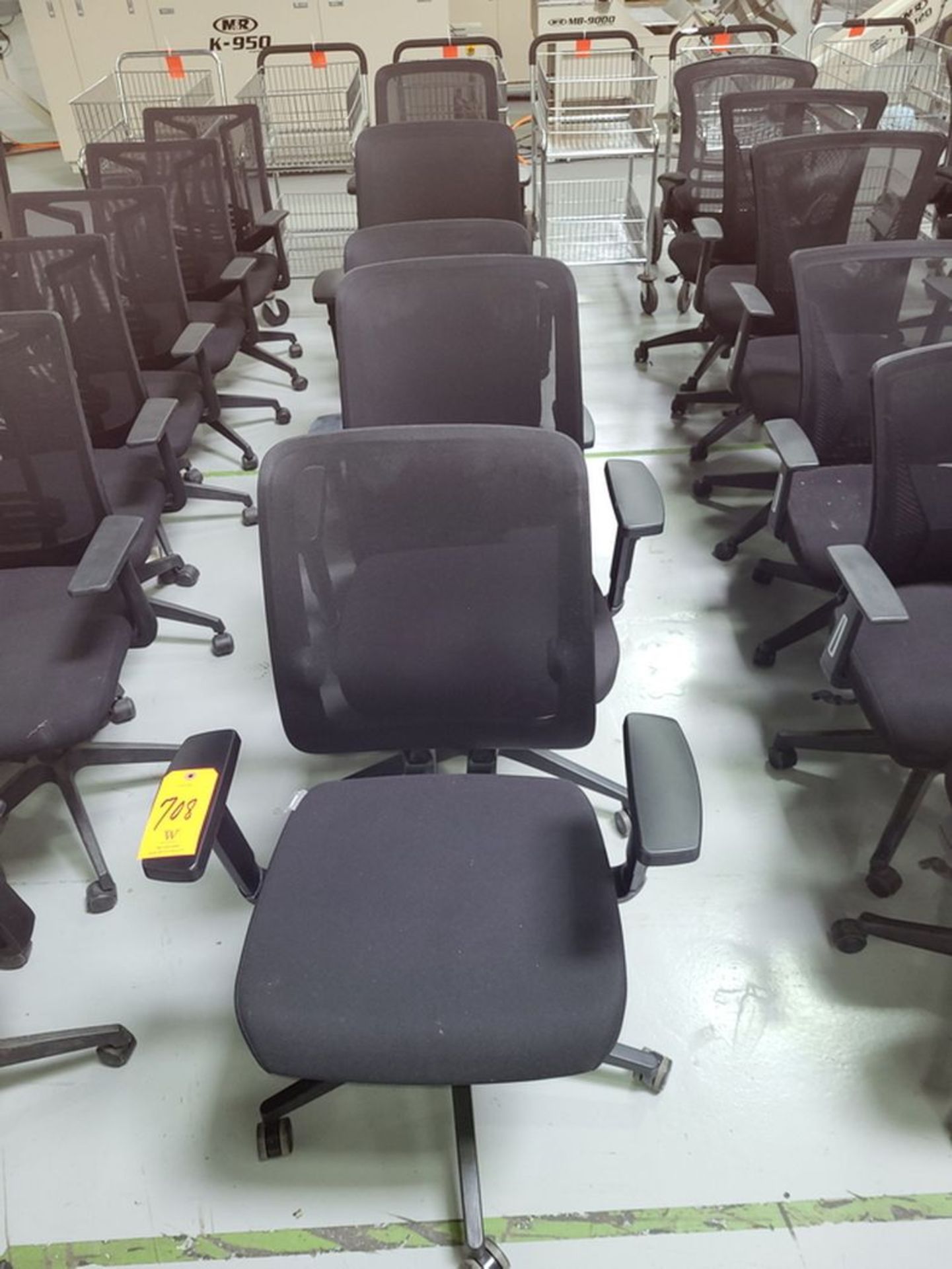 Lot - (6) Black Matching Swivel Chairs; - Image 2 of 2