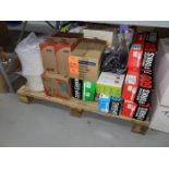 Lot - Lunchroom Supplies; Includes Plastic Utensils, Paper Plates, Dixie Cups, on (1) Shelf