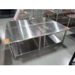 Lot - (4) Stainless Steel Tables; 36 in. w x 30 in. d x 26 in. high