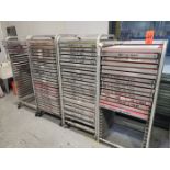 Lot - (4) GSF Portable Aluminum Screen Carts & Contents; Fits 23 in. x 31 in. Frames, Includes (