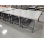 Lot - (3) Laminate Top Work Tables; 6 ft. x 3 ft., Adjustable Height