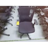 Lot - (6) Black Matching Swivel Chairs;