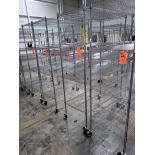 Lot - (4) Uline Portable Wire Racks; 48 in. x 24 in. x 77 in. high (approx.)