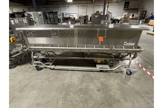 Sani-Matic 99" Long x 24" Wide x 21" Deep COP Tank, S/N 94767206475-01 with Ampco 7-1/2 HP Stainless - Image 1 of 7