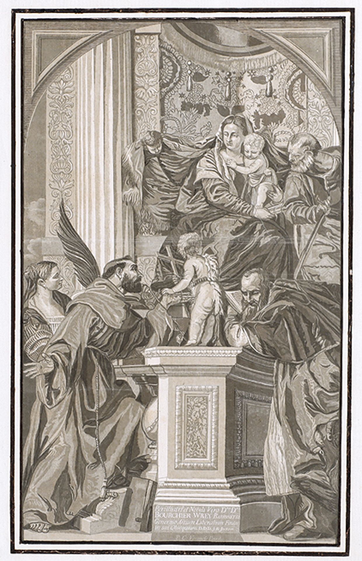 JOHN BAPTIST JACKSON, gen. JACKSON OF BATTERSEA: Die Heilige Familie mit vier Heiligen.