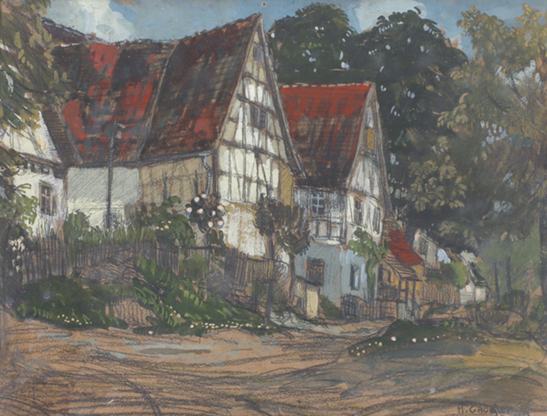 HANS GAUGLER: Dorfstraße.