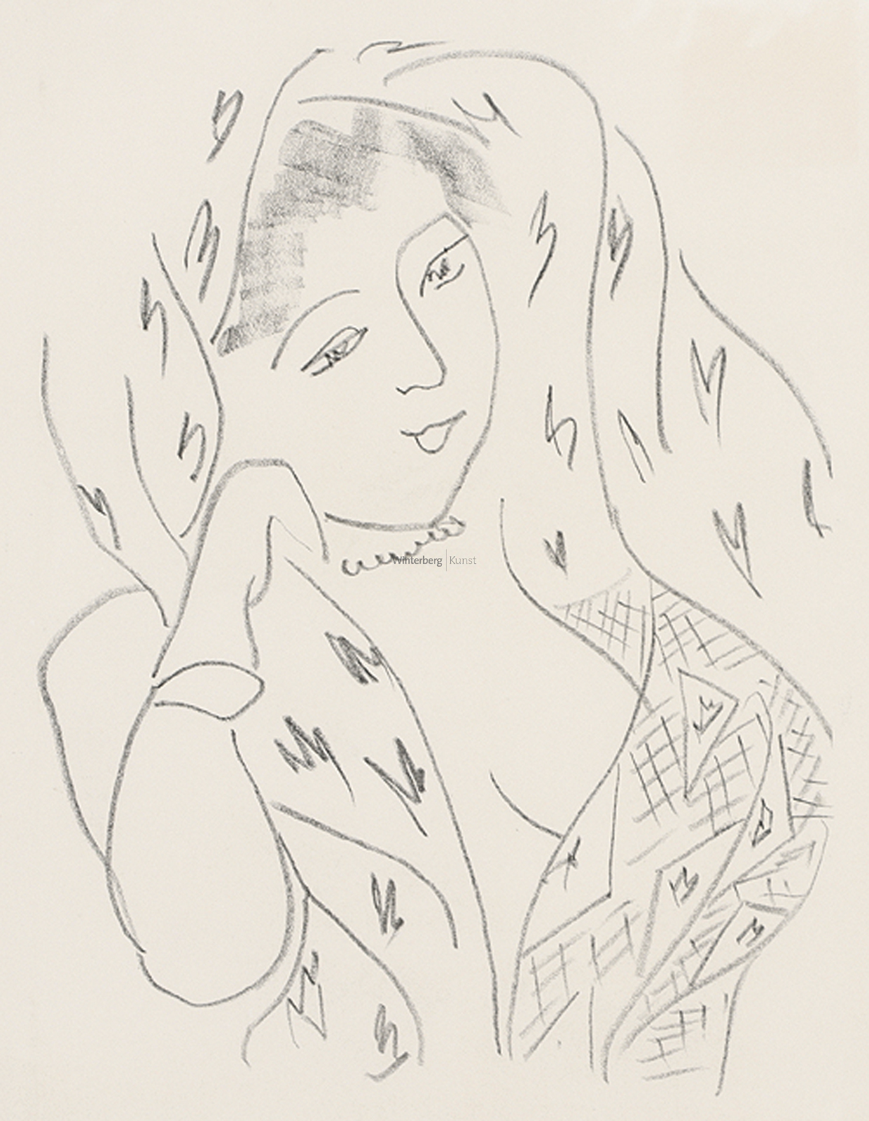 HENRI MATISSE: Portrait au Châle et Collier.