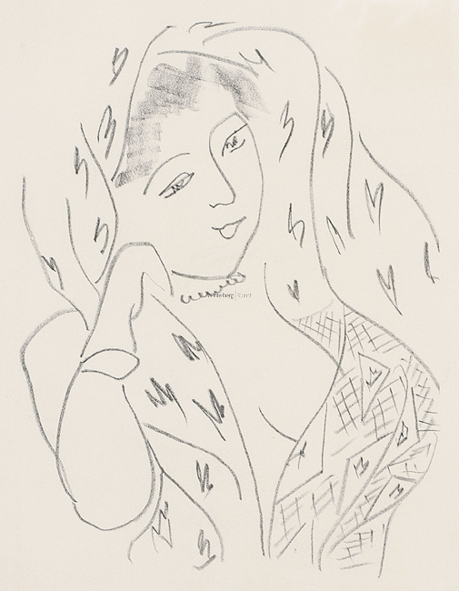 HENRI MATISSE: Portrait au Châle et Collier.