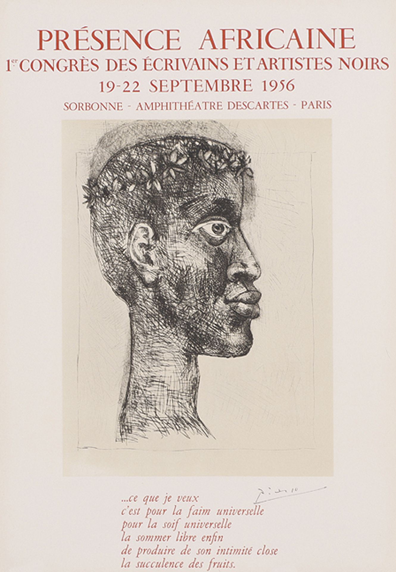 PABLO PICASSO: Présence Africaine.