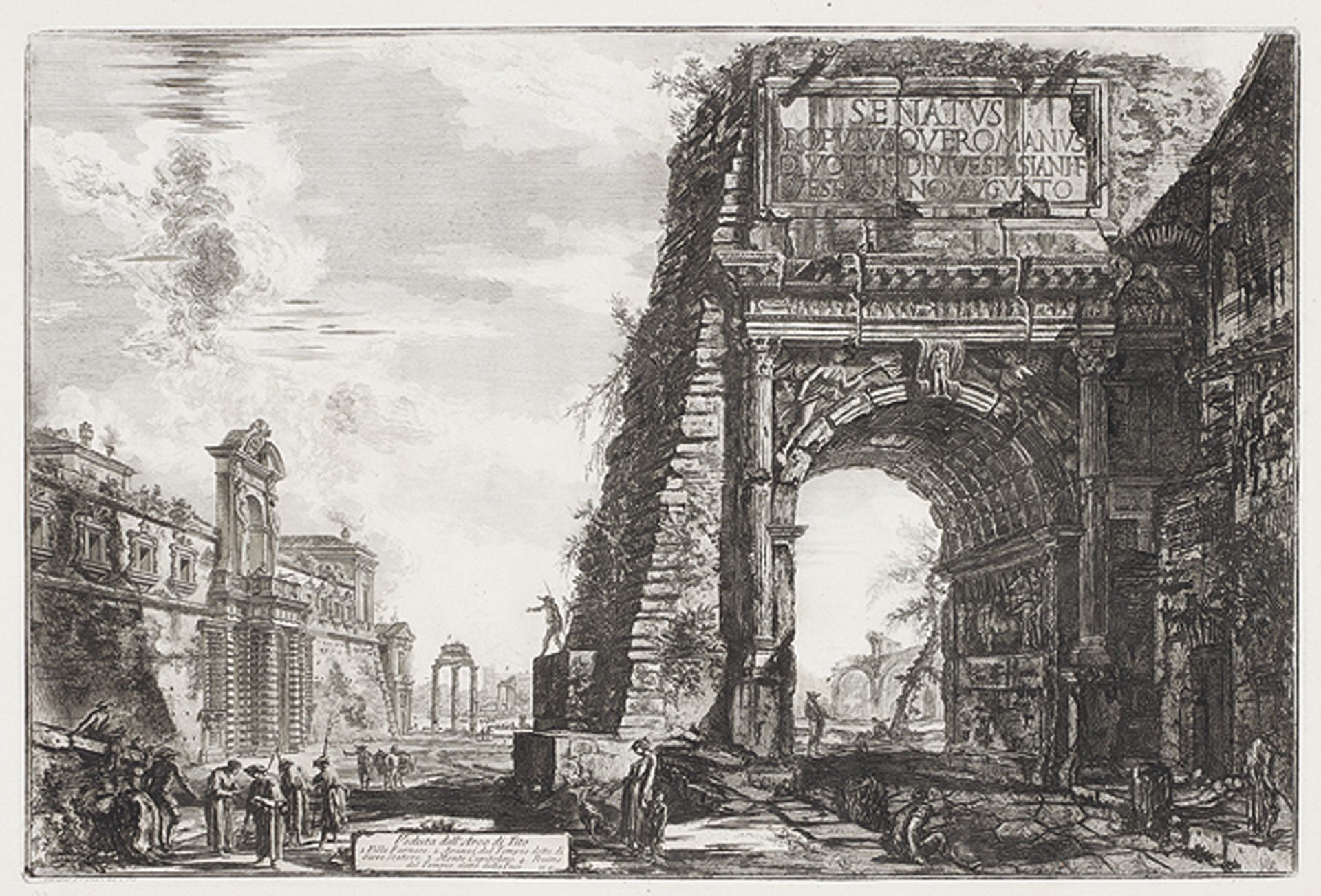 GIOVANNI BATTISTA PIRANESI: Veduta dell'Arco di Tito.