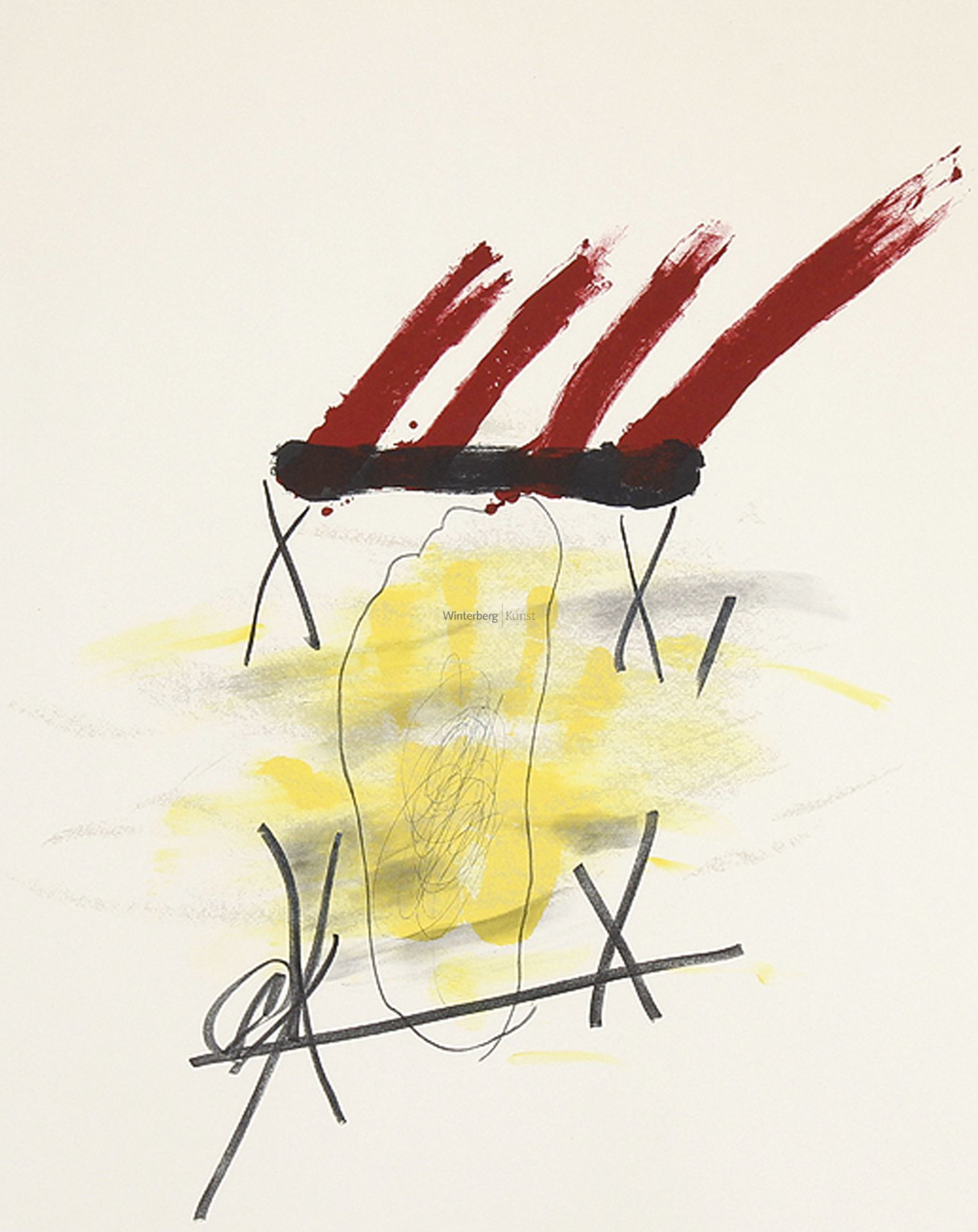 ANTONI TAPIES: La Main jaune.