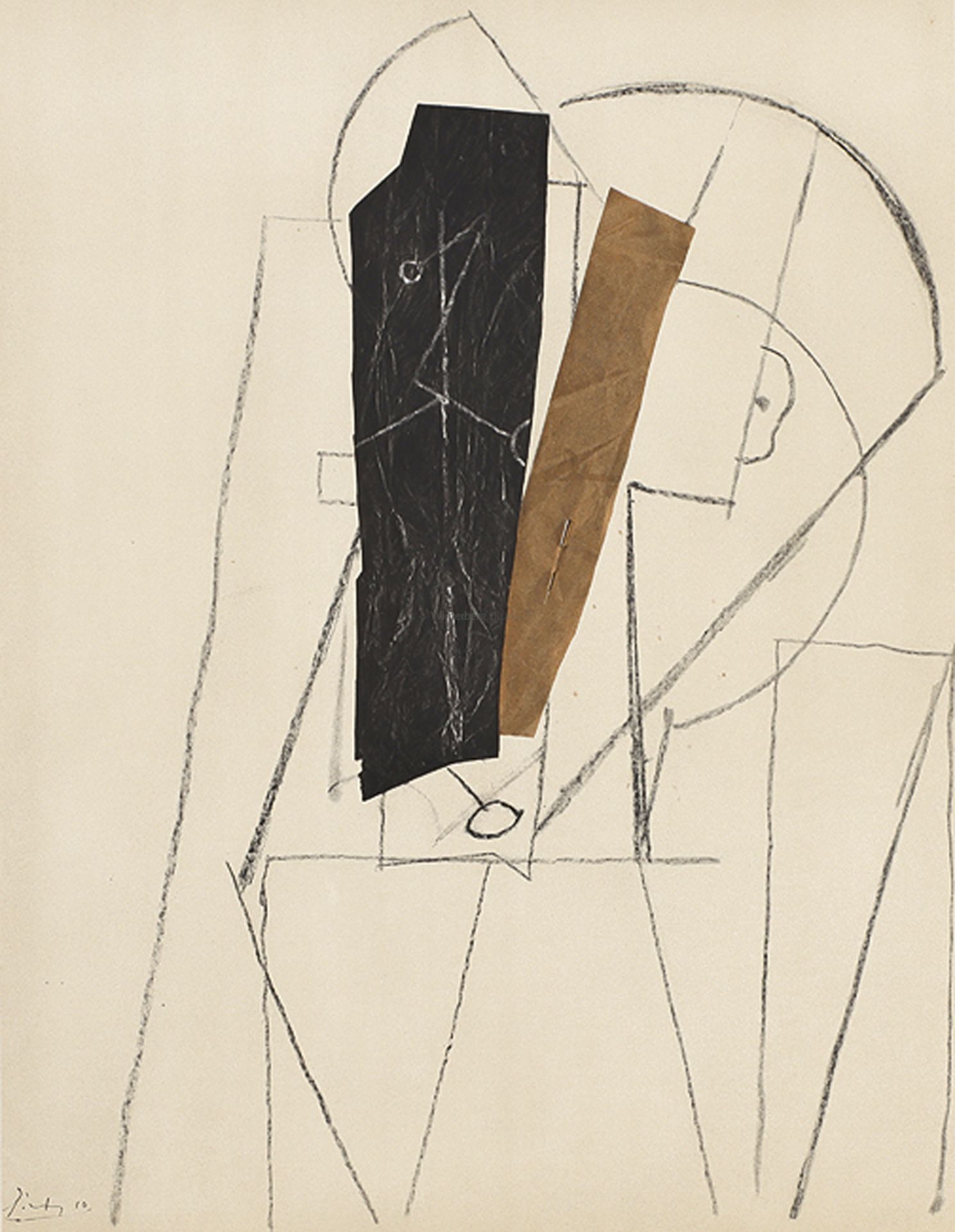 PABLO PICASSO: Tête d'Homme.