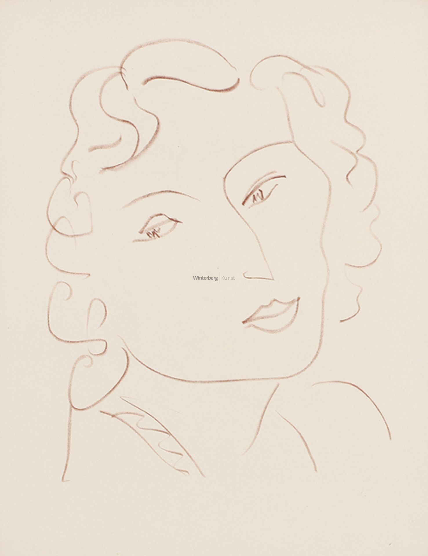 HENRI MATISSE: Jeune Femme en Face.