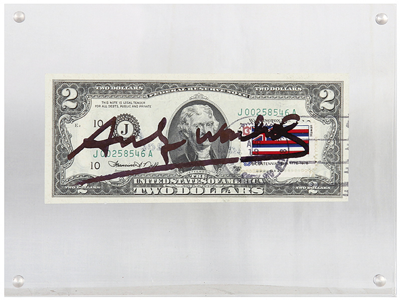 ANDY WARHOL: Two Dollar Jefferson.