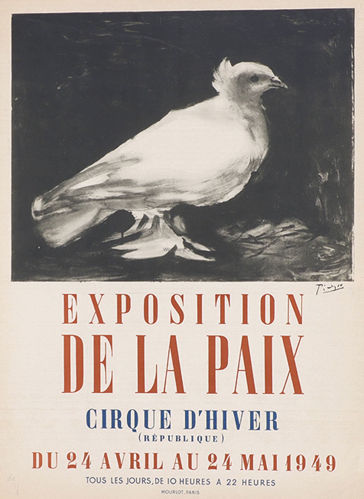 PABLO PICASSO: Exposition de la Paix.