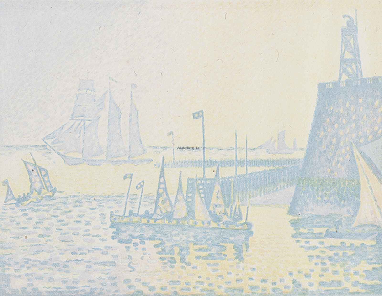 PAUL SIGNAC: Le Soir (La Jetée de Flessingue).