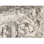 REINHOLD NÄGELE: Exlibris: Dr. Willy Tropp (3) - Elisabeth Tropp (2).