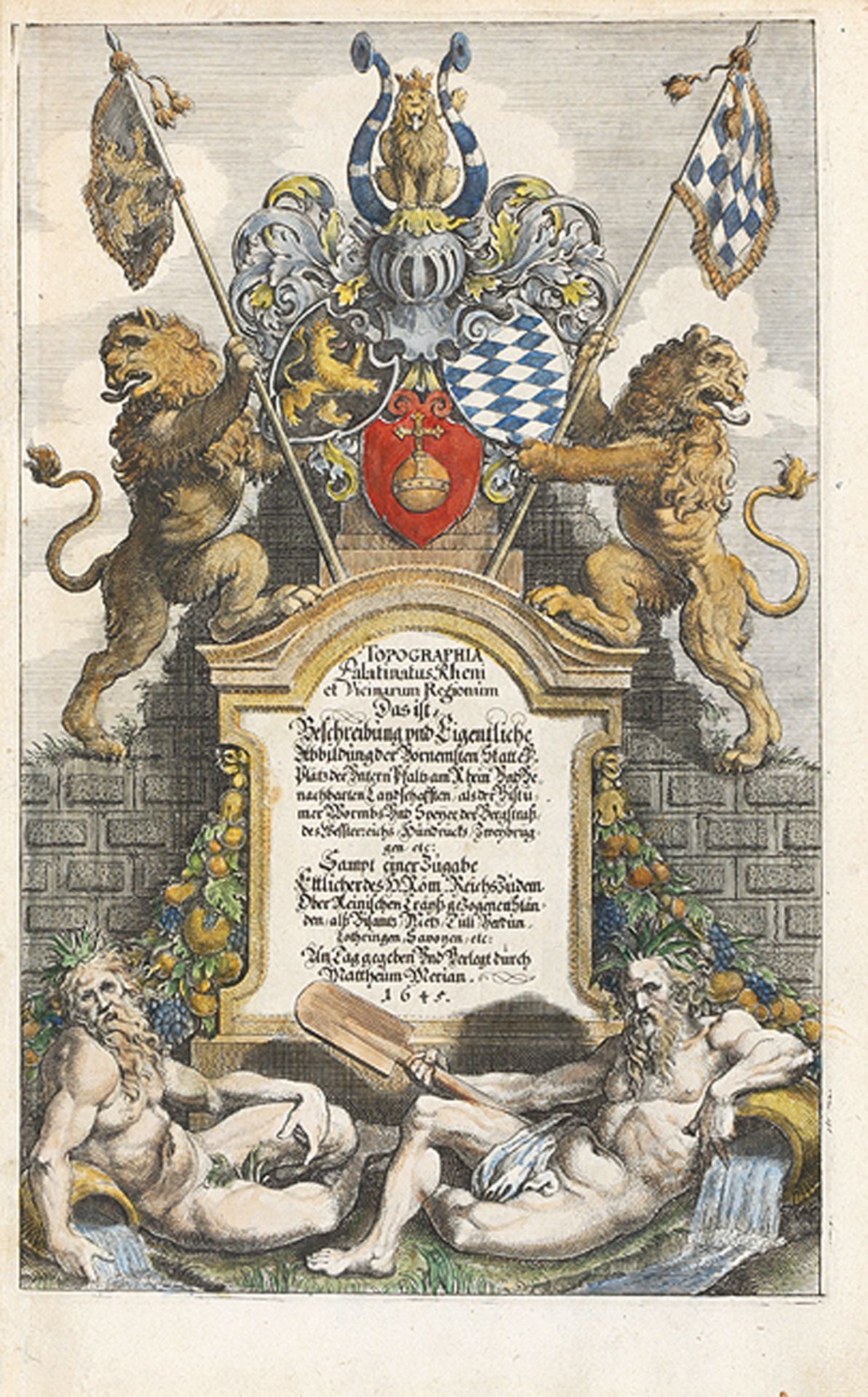 DEUTSCHLAND: Merian, Mattheus (Hrsg.); Topographia Palatinatus Rheni et Vicinarum Regionum.