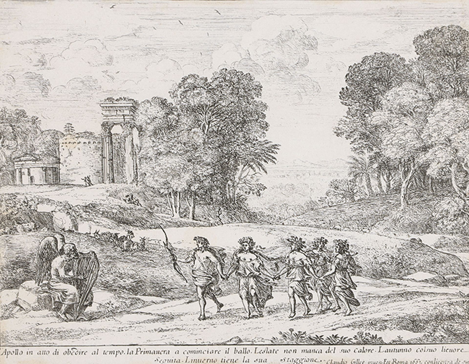 CLAUDE LORRAIN, eigentl. CL. GELLEE: Le Temps, Apollon et les Saisons.