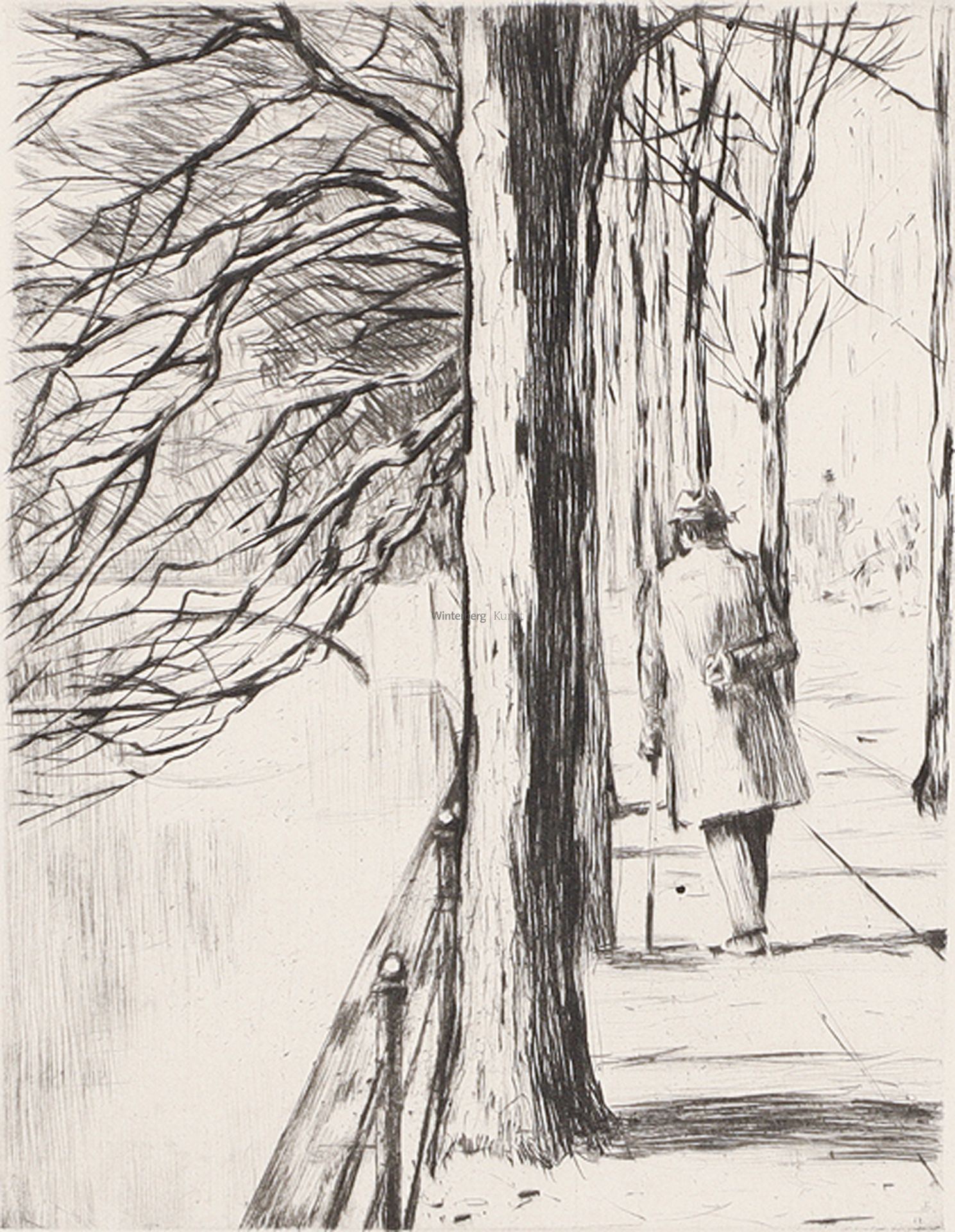 LESSER URY: Spaziergänger am Landwehrkanal.