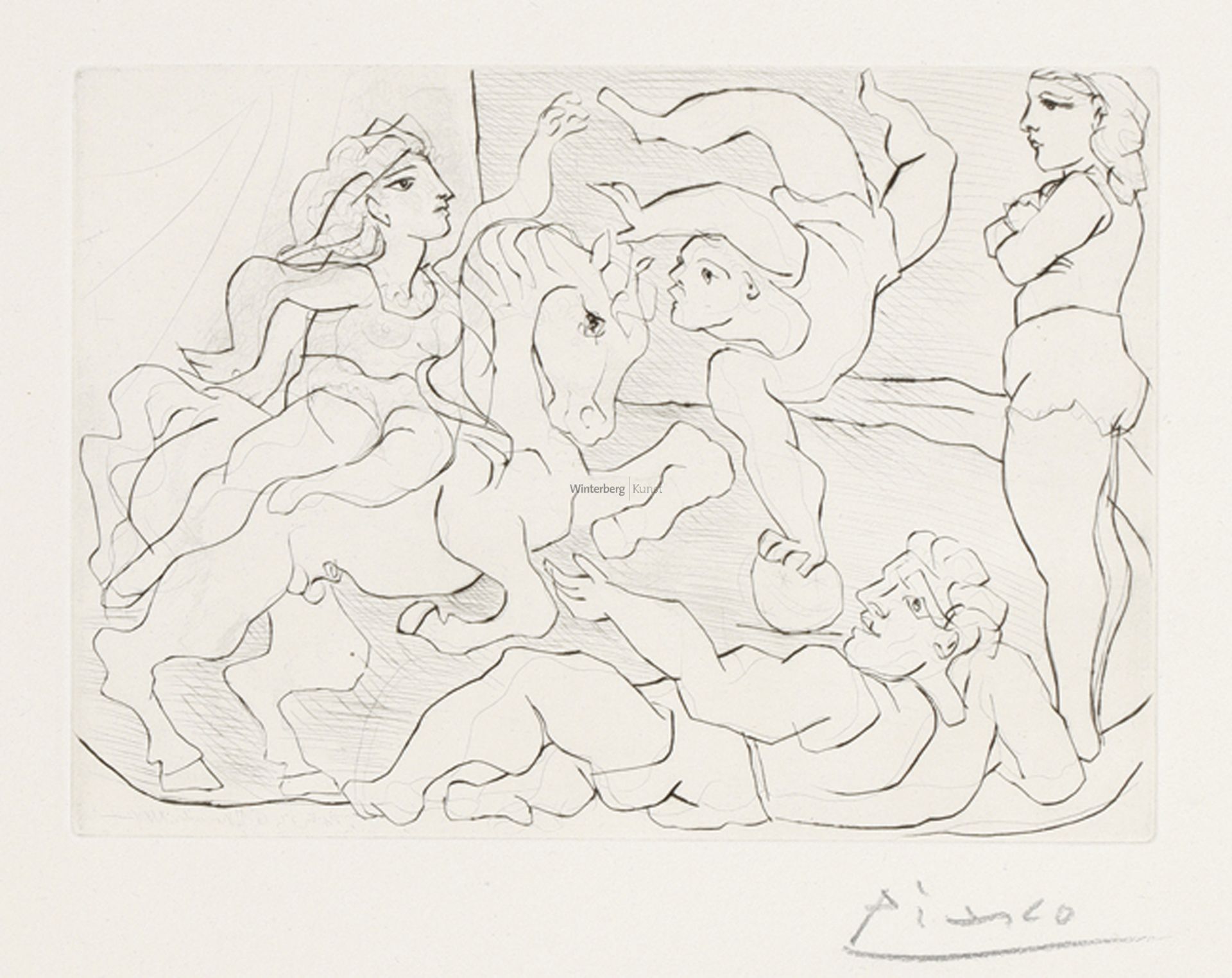 PABLO PICASSO: Le Cirque (Répétition).