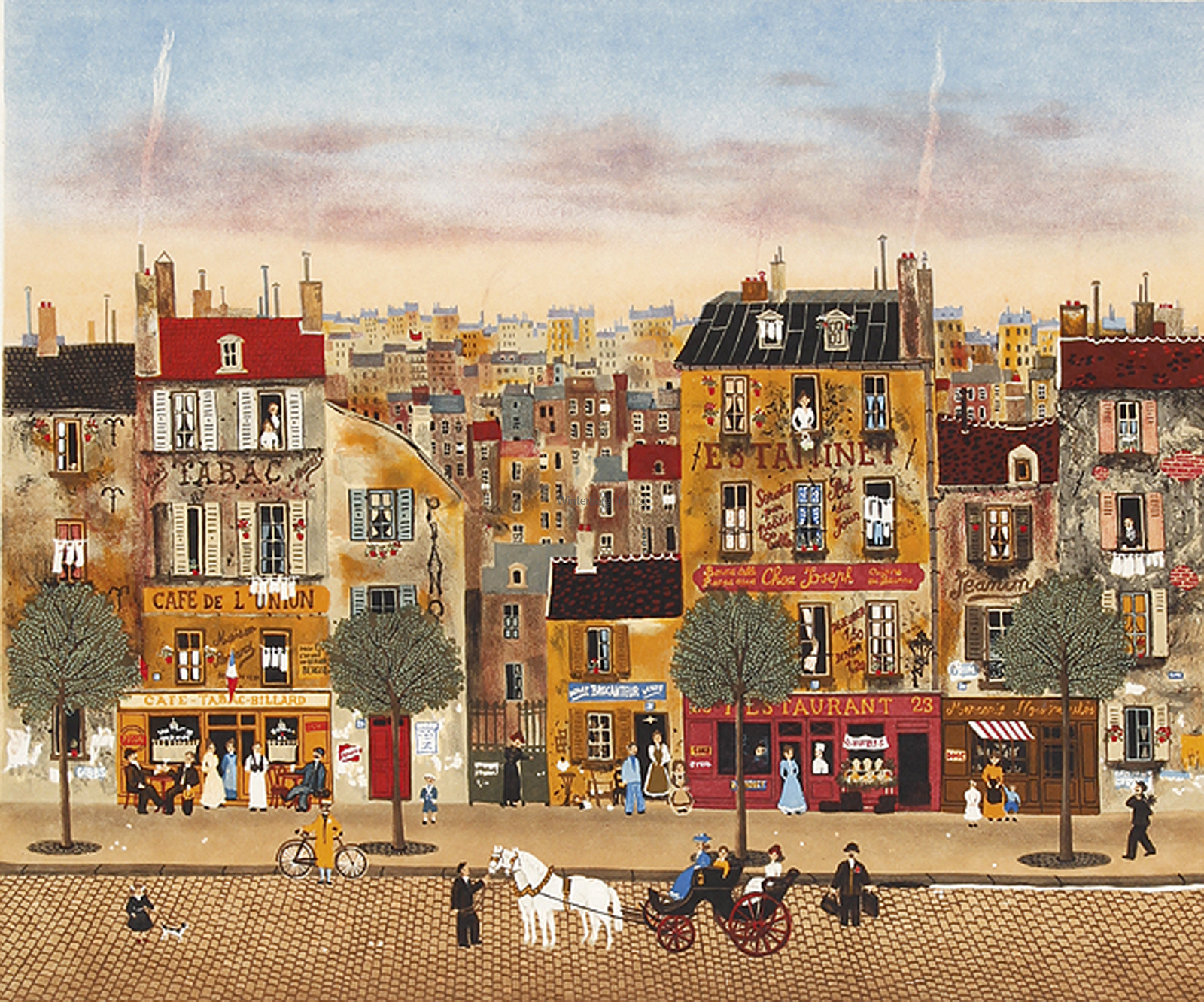 MICHEL DELACROIX: Pariser Straßenszene.