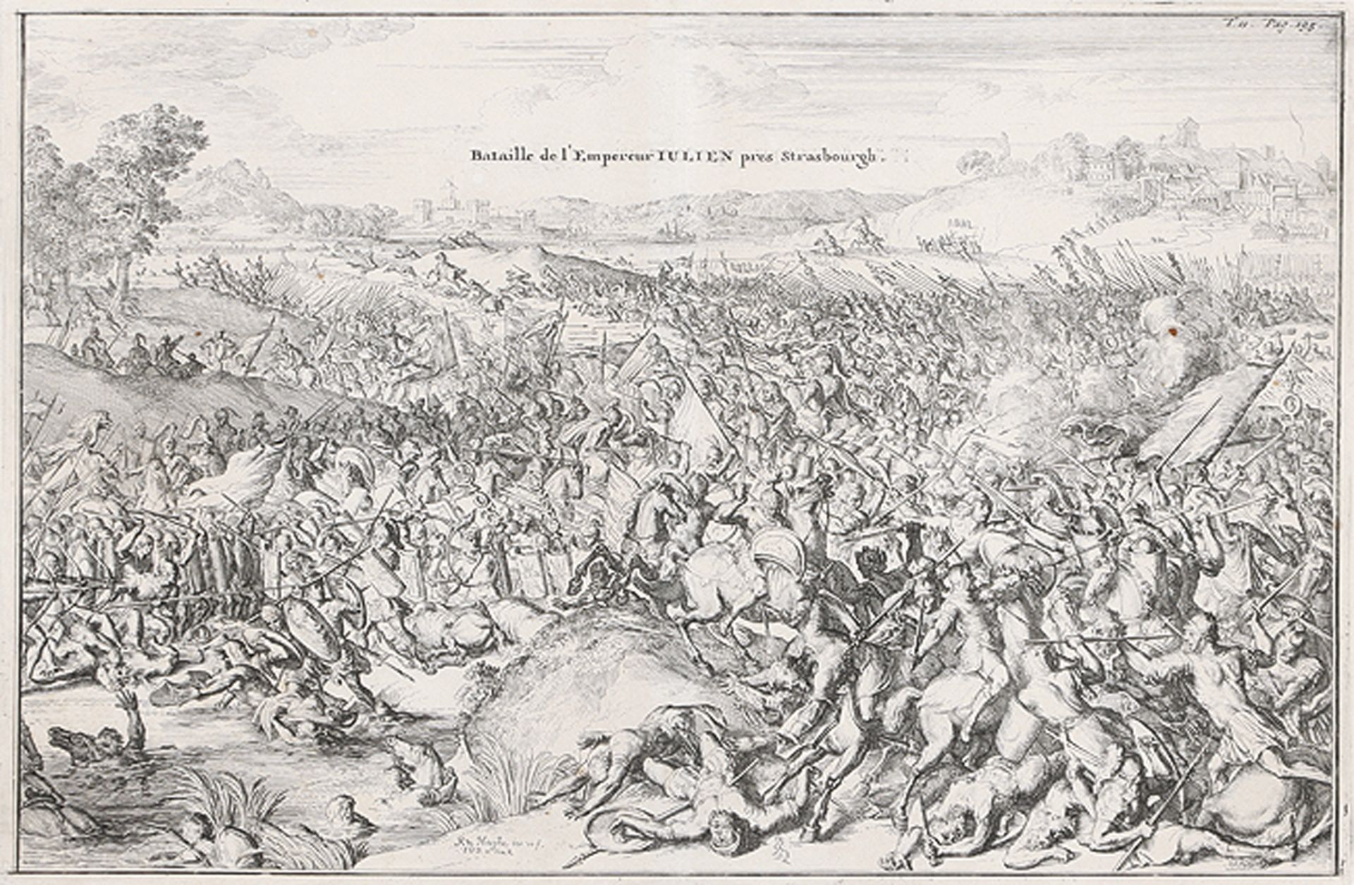ROMEYN DE HOOGHE: Bataille de l'Empereur Iulien près Strasbourgh.
