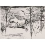 LOVIS CORINTH: Winter am Walchensee (Hotel Fischer am See).