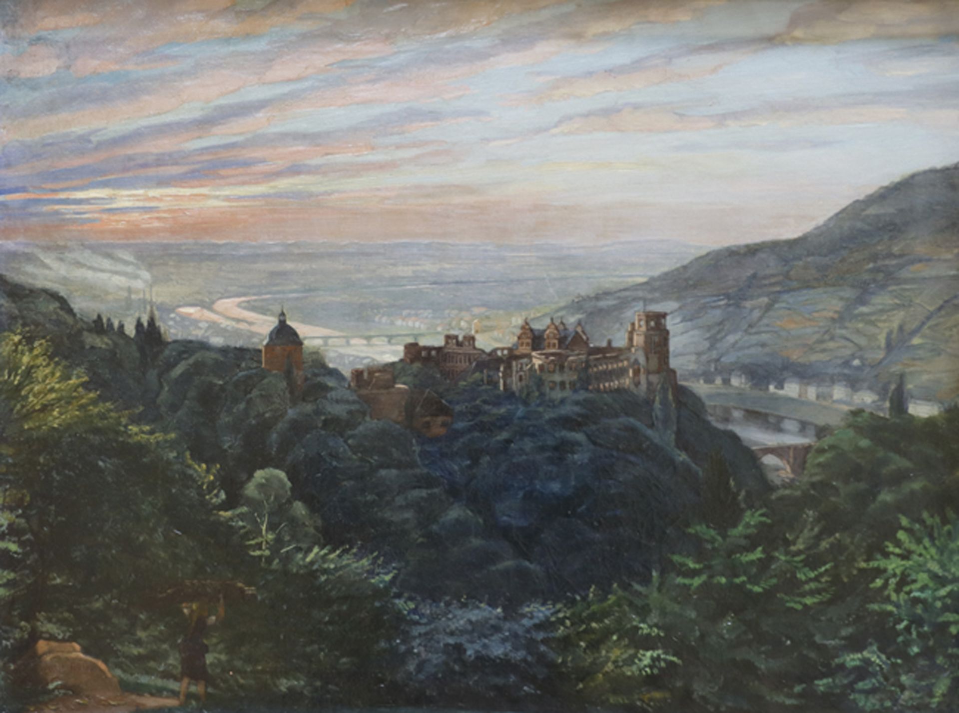 WILHELM TRÜBNER: Ansicht von Heidelberg.