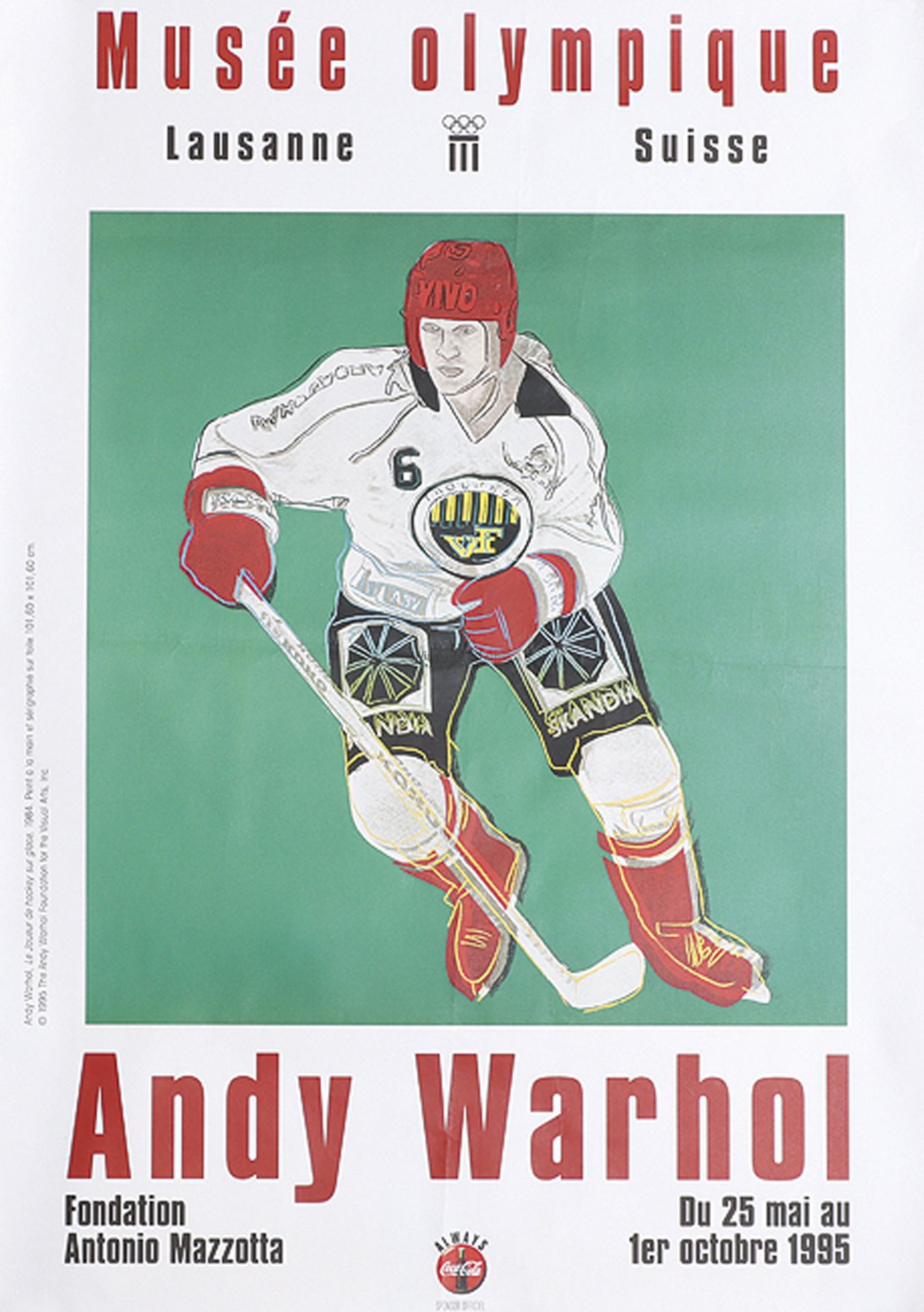 ANDY WARHOL: Le Joueur de Hockey sur Glace.