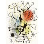 JOAN MIRO: Composition avec Chasseresse.