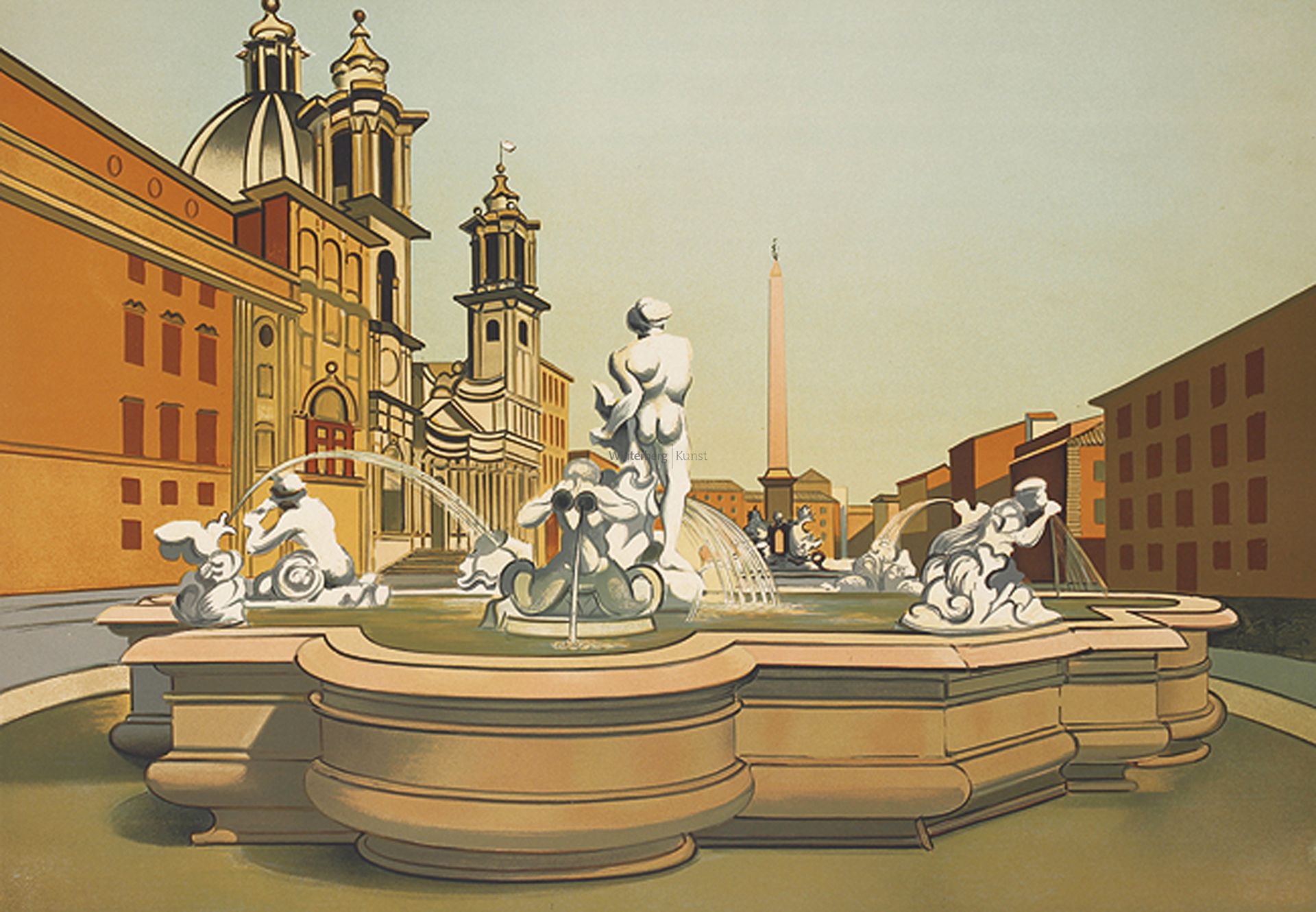 GEORGES ROHNER: Roma, Piazza Navona.