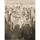 JOSEPH PENNELL: Park Row - Among the Skyscrapers.