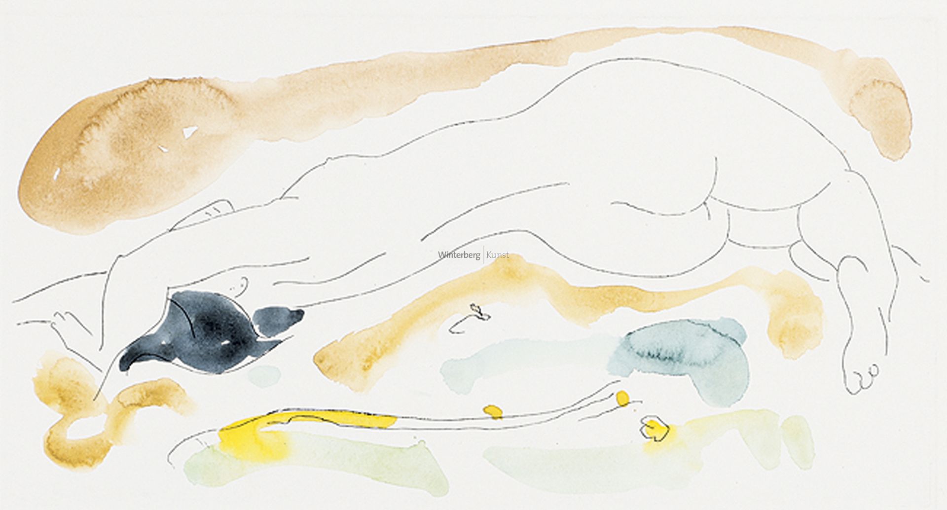 ALAIN BONNEFOIT: Femme nue couchée.