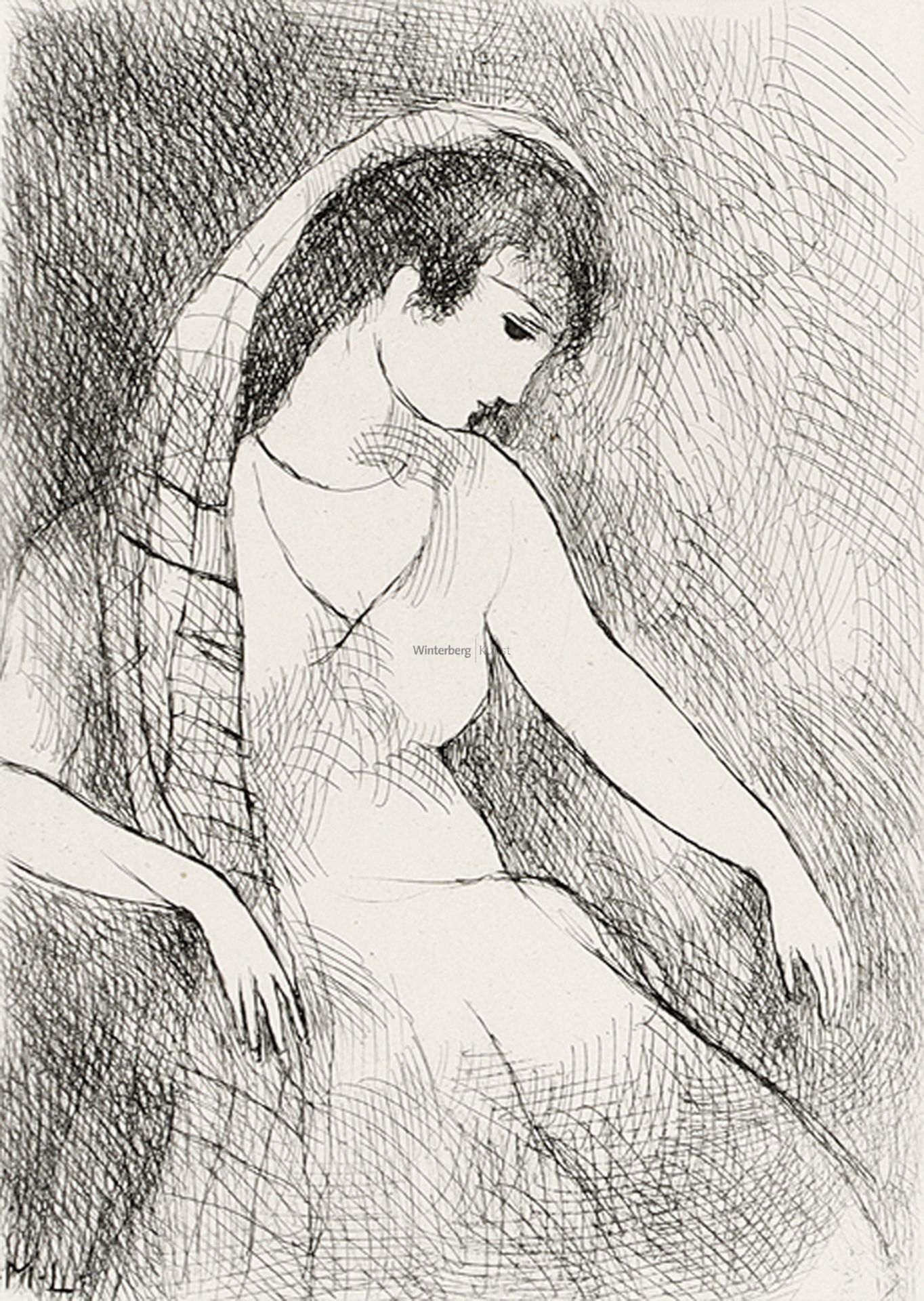 MARIE LAURENCIN: Jeune abandonnée.