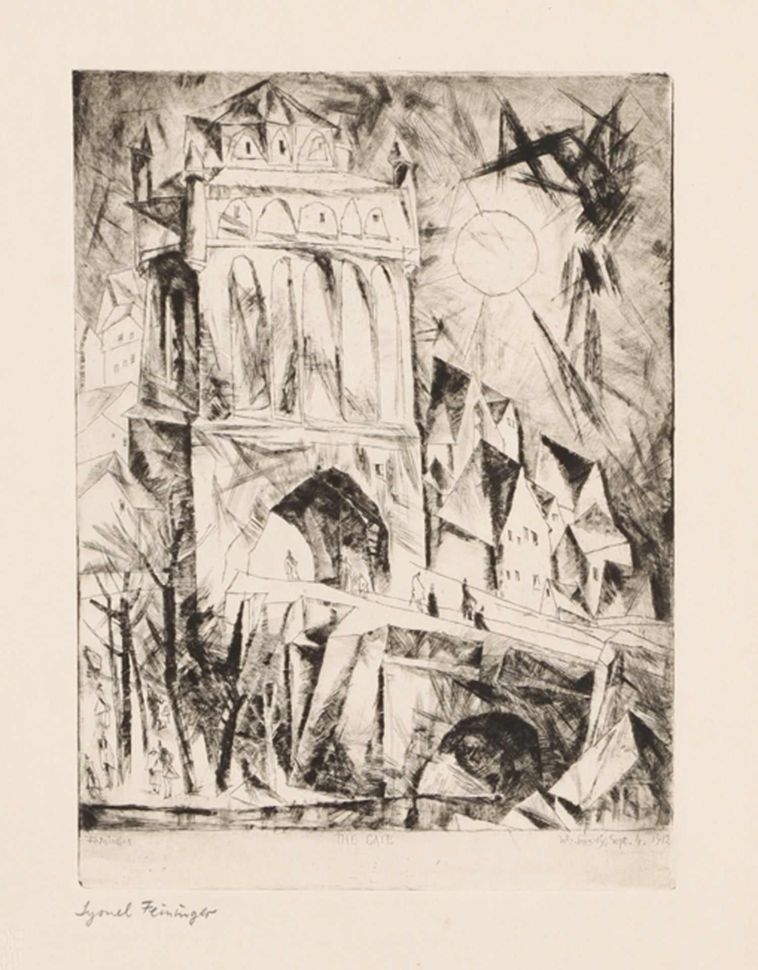 LYONEL FEININGER: The Gate (Das Tor).