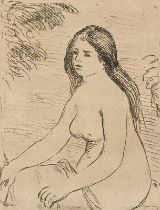 AUGUSTE RENOIR: Femme nue assise.