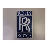 Rolls Royce Hand Painted Aluminium Hanging Sign