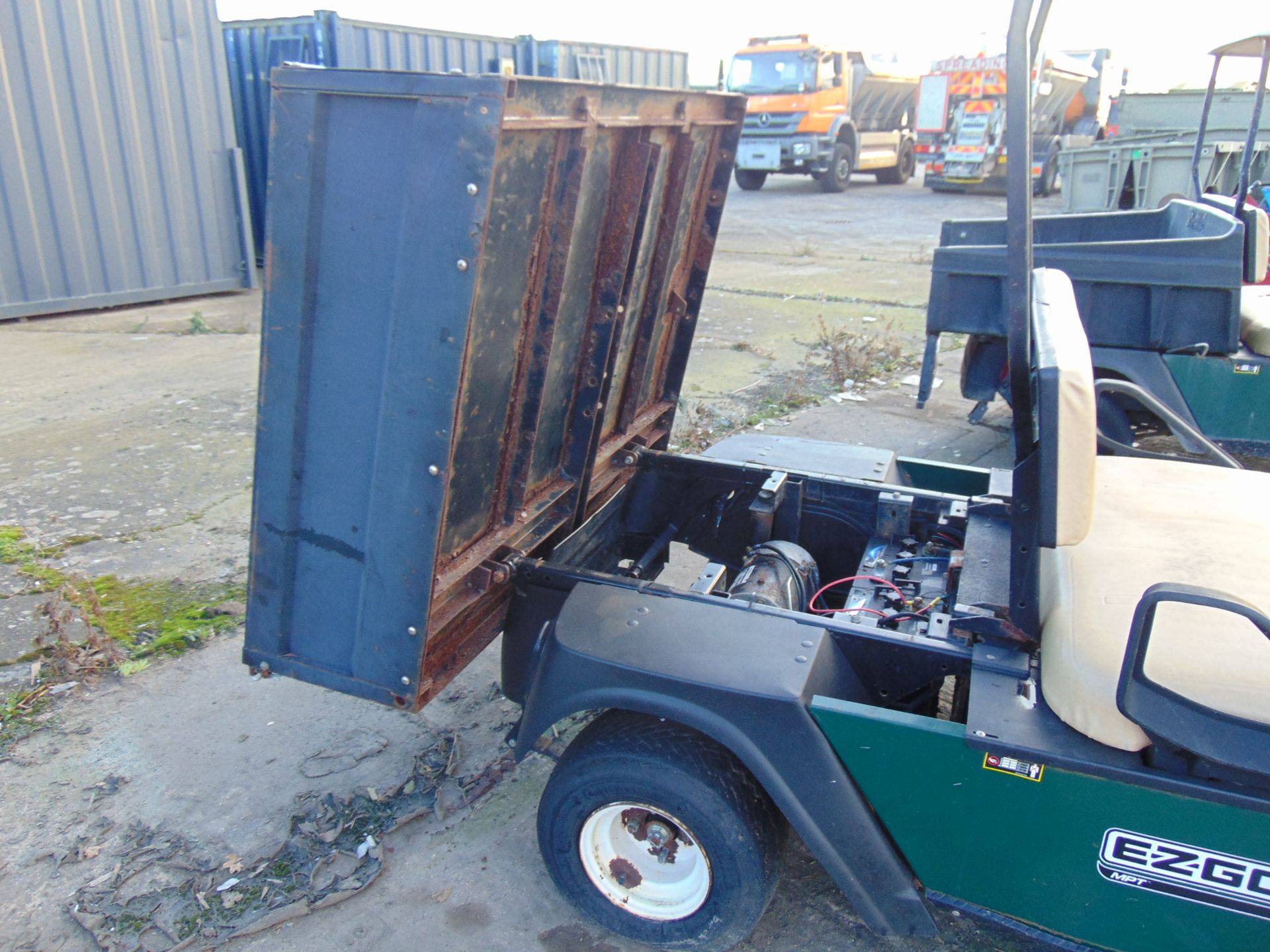 EZGO MPD Turf Master Truck with Tipping Body Batteries and on Board Charger - Image 7 of 11