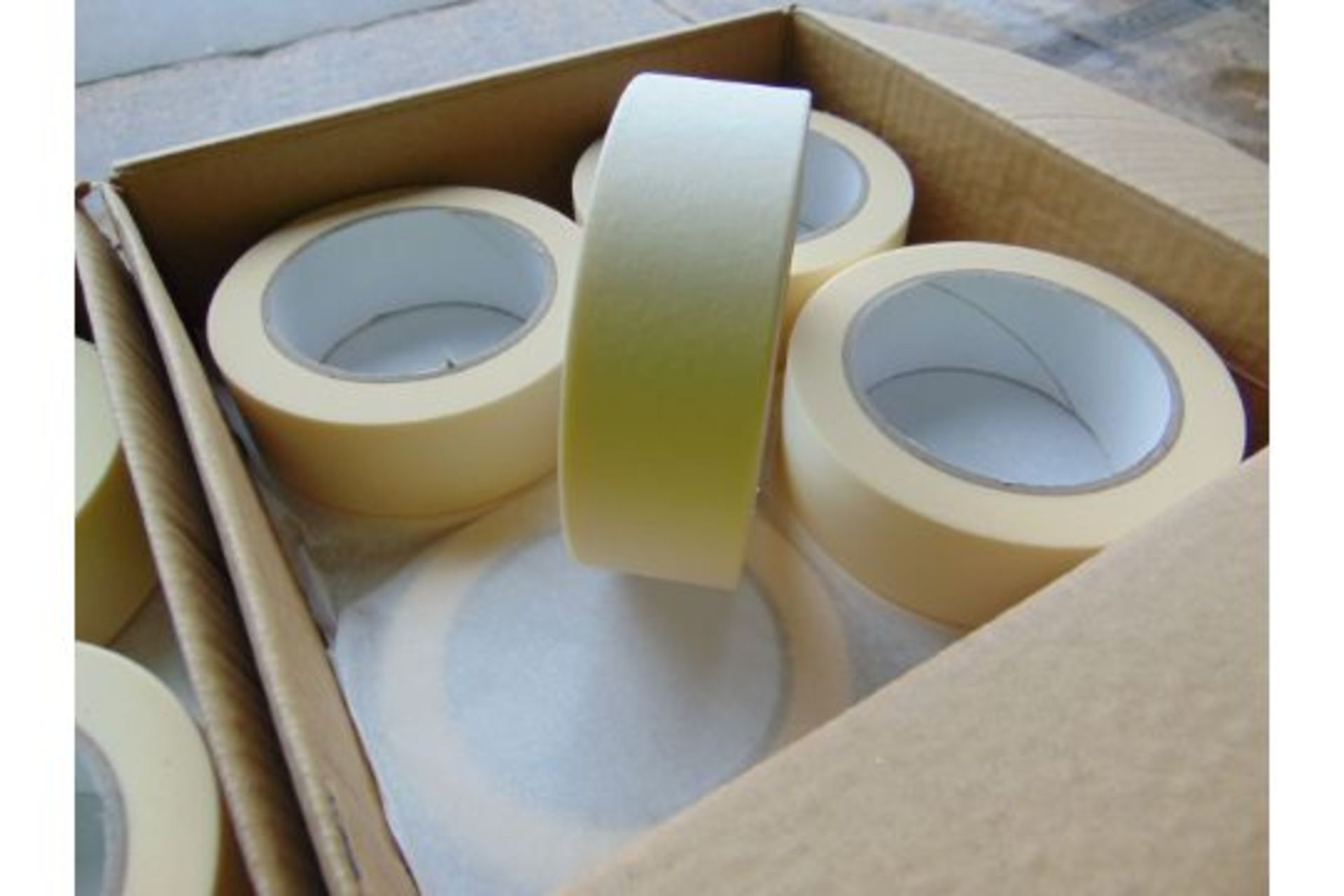 48 Rolls of Masking Tape - 36mm x 50m New from UK MOD - Image 5 of 6