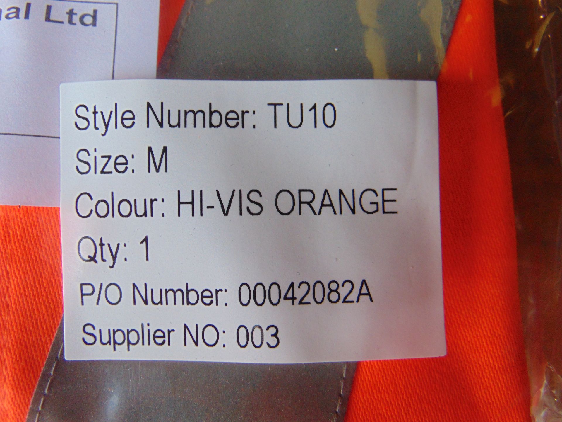 6 x Unissued Orange Hi-Viz Vests - Size Medium - Image 6 of 7